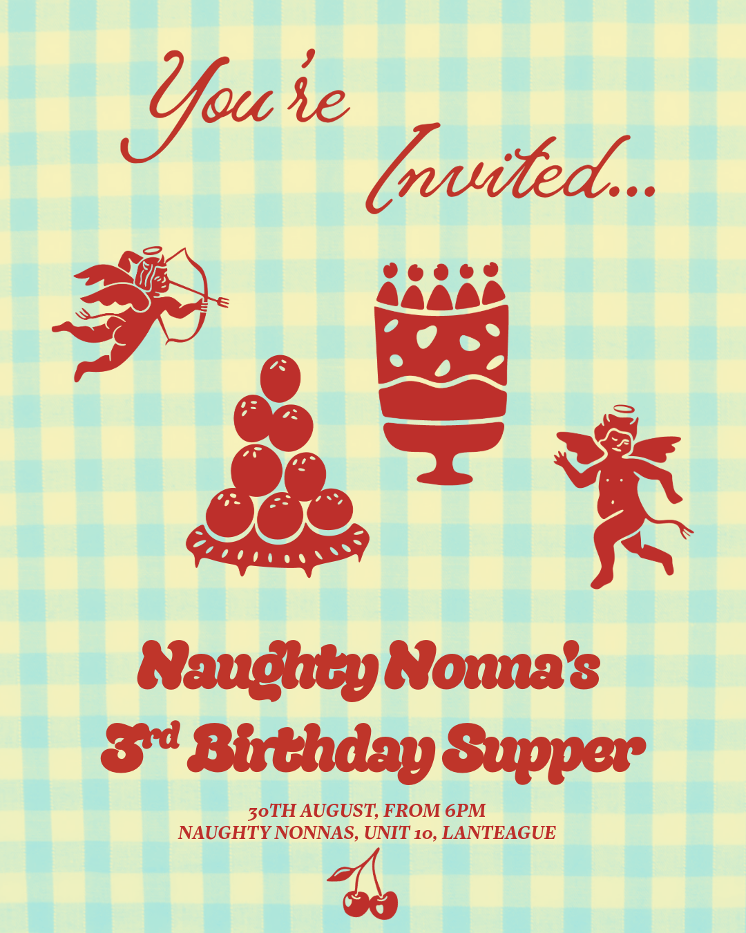 Saturday 30th August - 3RD Birthday Supper