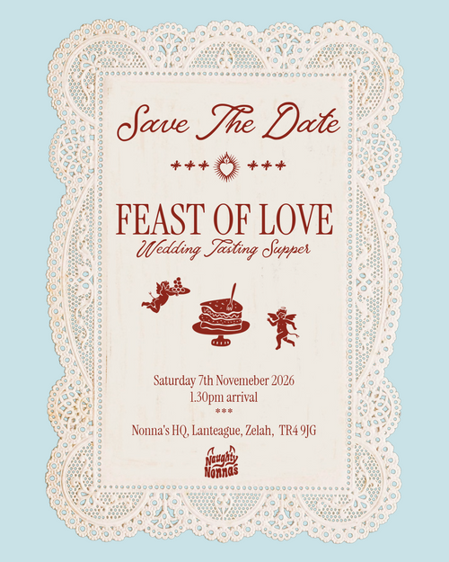 Saturday 7th Novemeber - Feast of Love - WEDDING TASTING