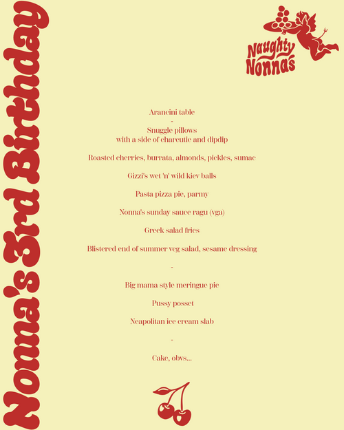Friday 26th September - 3RD Birthday Supper