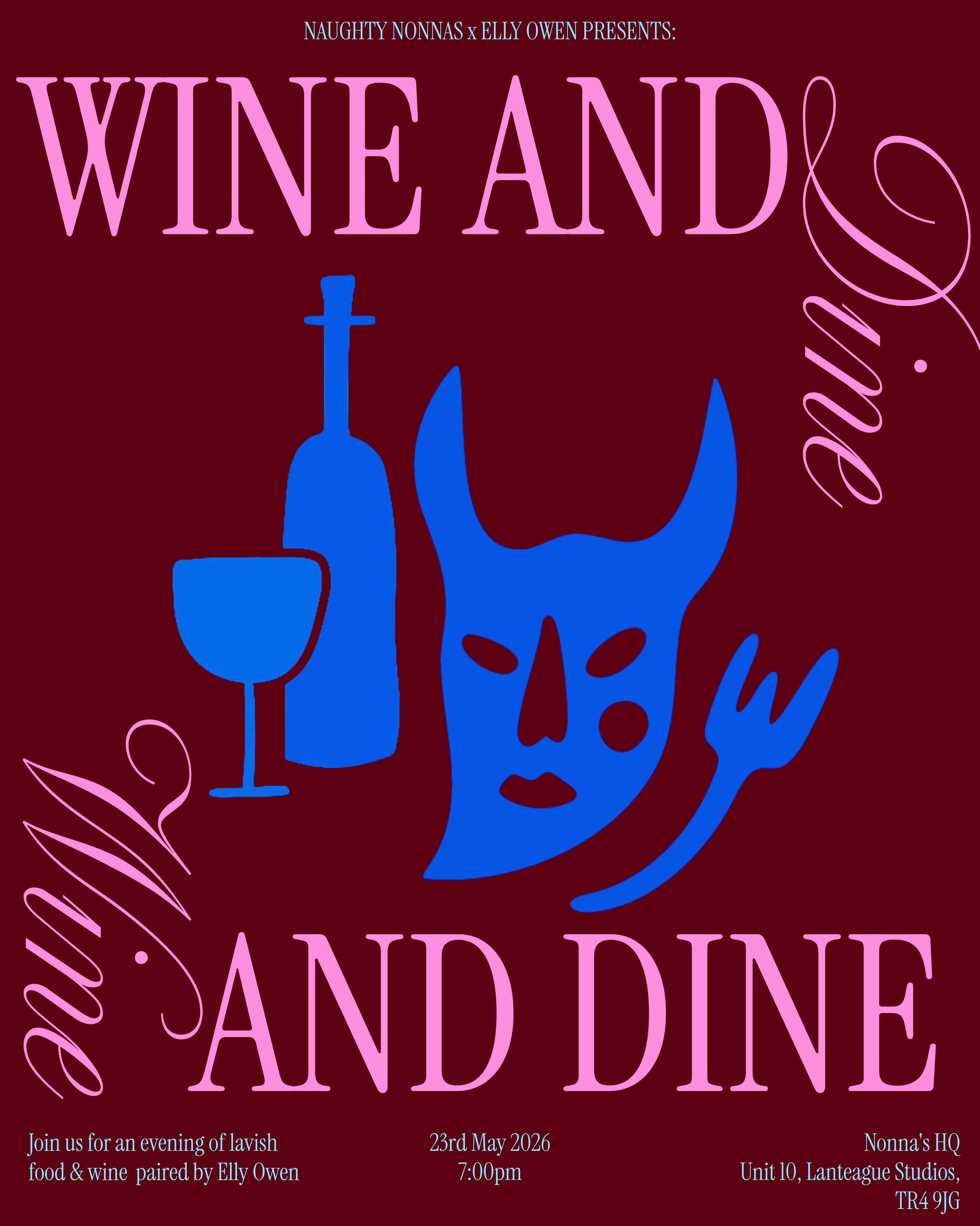 Saturday 23rd May - Wine & Dine with Elly Owen - Nonnas Kitchen