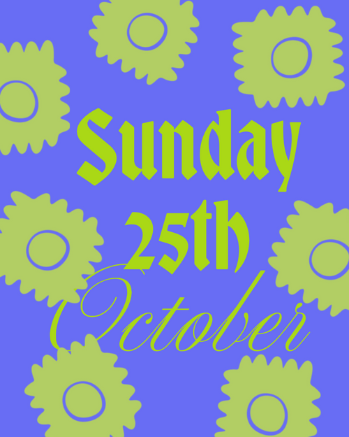 Sunday 25th October - World Pasta Day - Location TBC