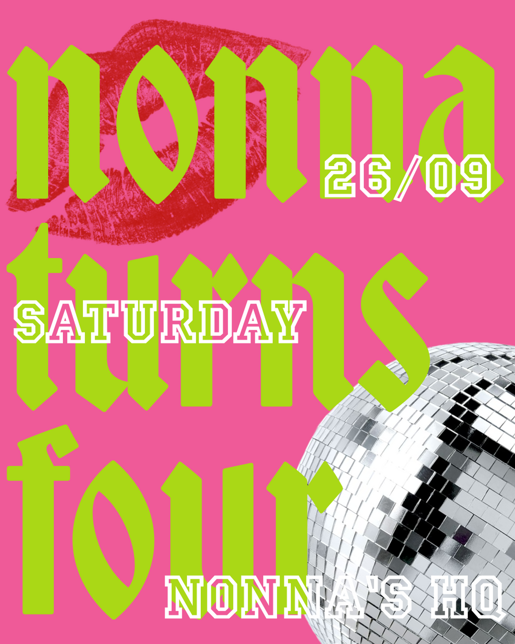 Saturday 26th Sept - Nonna's 4th Birthday