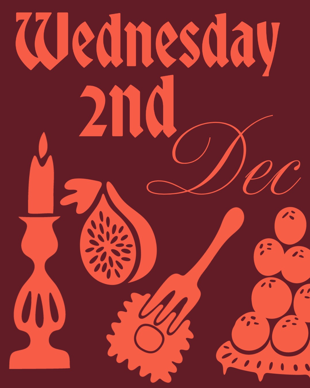 Wednesday 2nd December - Pop-up
