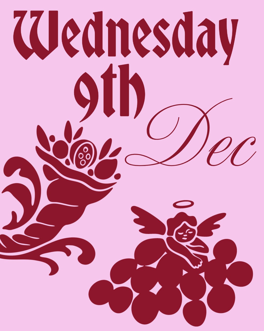 Wednesday 9th December - Pop-up